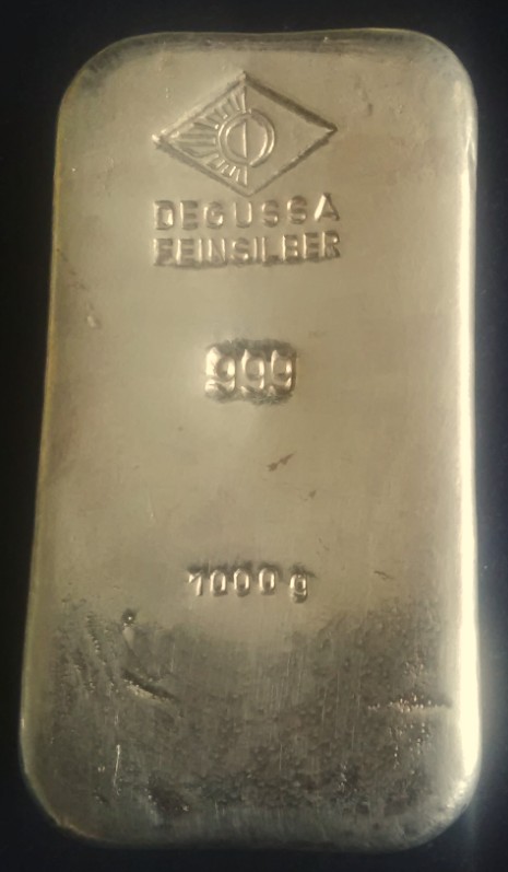 Silver bar 1 kg 999/1000 Ag - ROZNY VYROBCOVIA