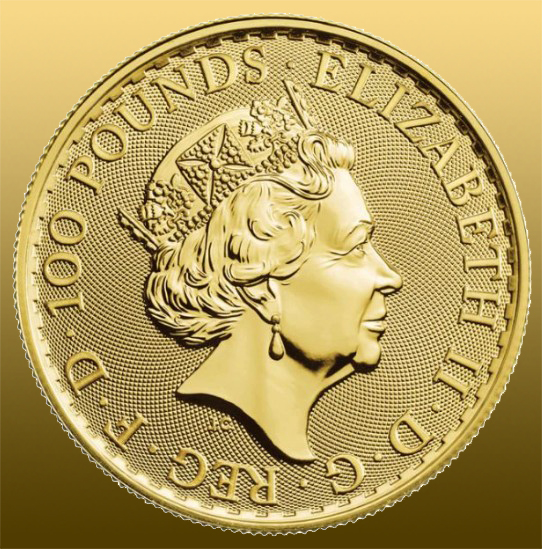Britannia 1 Oz 999,9/1000 Au - ročník 2022 - Queen Elizabeth II