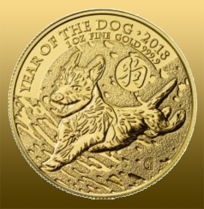 GREAT BRITAIN Gold LUNAR 2018 - Pes 1 Oz