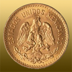 5 Pesos Mexiko 3,75 gramu čistého Au novorazba foto je ilustračné