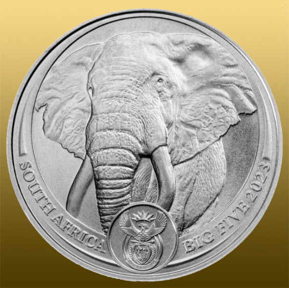 Platinová minca 1 Oz Big Five Elephant 999,5/1000 Pt - bez možnosti odpočtu DPH