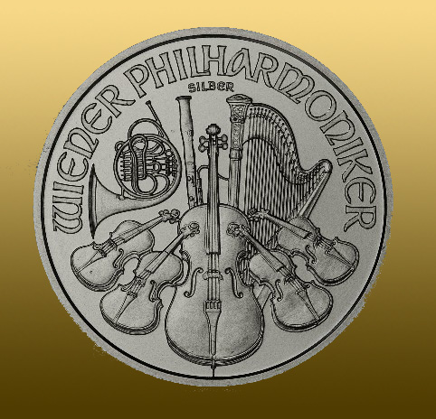 !!! Ročník 2024 Silver 1 Oz Wiener Philharmoniker, 999/1000 Ag - možnosť odpočtu DPH - cena pre 20 až 99 ks - balené v tubách po 20 ks