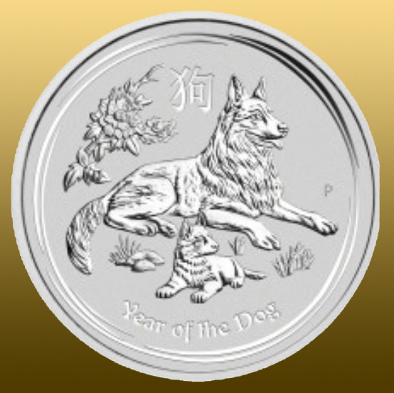 Silver Lunar 2018 - Pes 1 Oz 999/1000 Ag