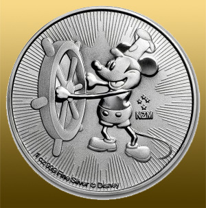 Silver Mickey Mouse 1 Oz, 999/1000 Ag
