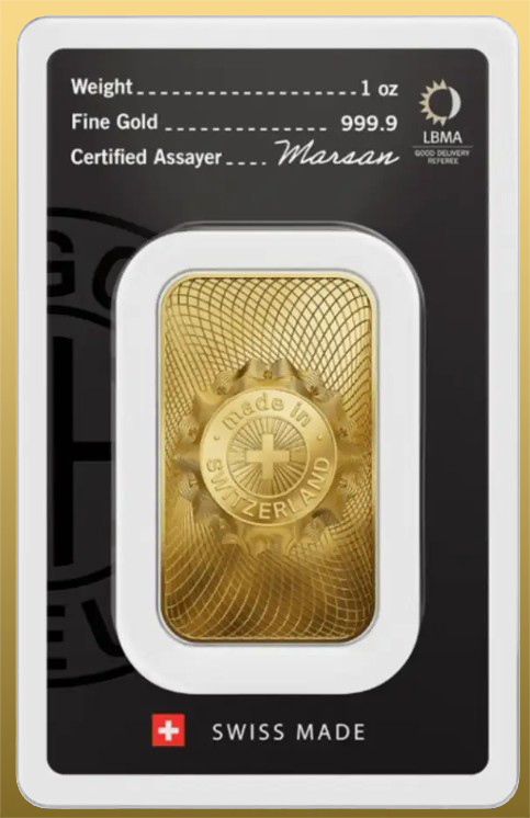 Tehlička 1 Oz Argor-Heraeus 999,9/1000 Au - NOVÁ VERZIA - koniec roku 2026