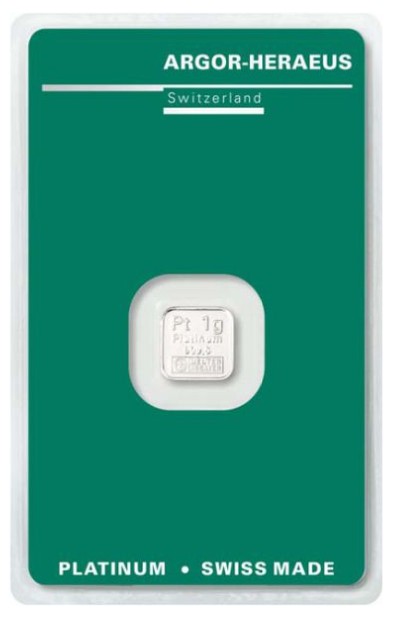 Platinová tehlička 1 gram Argor-Heraeus 999,5/1000 Pt