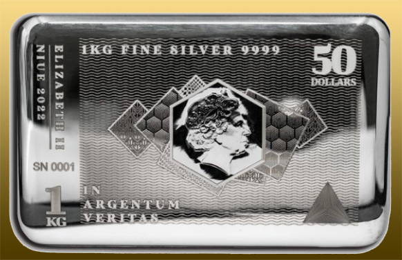 Silver bar 1 kg 999/1000 Ag - Presburg Mint