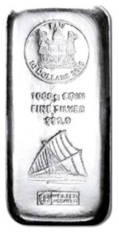 Silver bar 1 kg 999/1000 Ag - Argor-Heraeus - Fiji