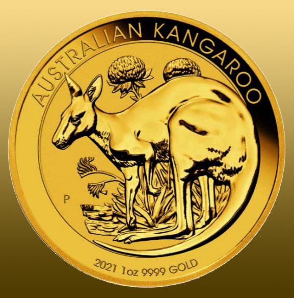 Australian Kangaroo 1 Oz 999,9/1000 Au - staršie ročníky, 100% stav - od výroby v ochrannej plastovej bublinke