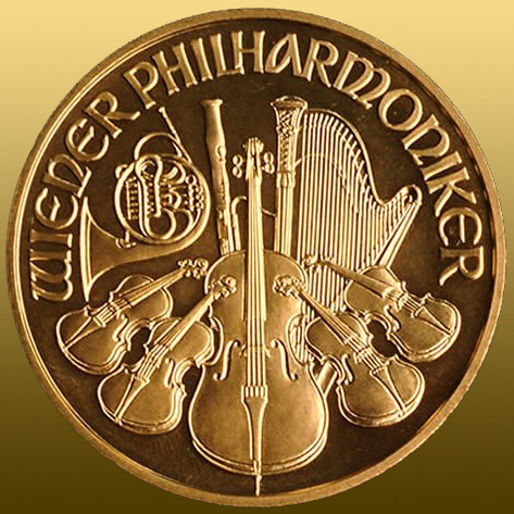 Wiener Philharmoniker 1 Oz rôzne ročníky 100% stav EURO razba (100 EURO) - cena pri odbere 10 a viac kusov
