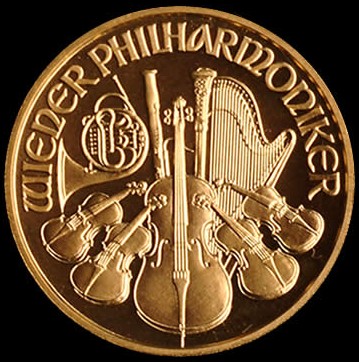 Wiener Philharmoniker 1/2 Oz 999,9/1000 Au - ročník 2022 - balené v originál červených kartičkách Munze Osterreich