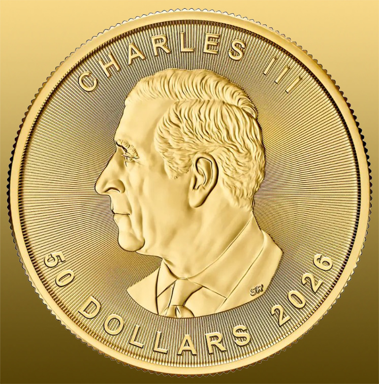 !!! Ročník 2026: Maple Leaf 1 Oz 999,9/1000 Au - ročník 2026 (výkupná cena je pri všetkých 1 Oz minciach rovnaká)