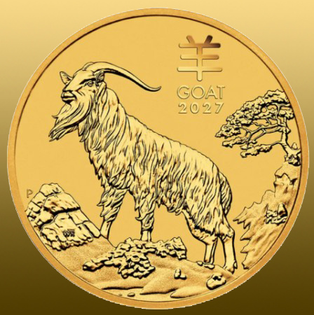 Gold Lunar 2027 - Koza 1 Oz III. lunárna séria 999,9/1000 Au