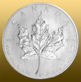 PALÁDIOVÁ minca 1 Oz Maple Leaf 999,5/1000 Pd