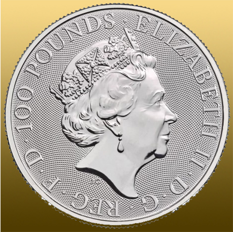 Platinová minca 1 Oz Queen's Beast - Falcon - 2020 999,5/1000 Pt
