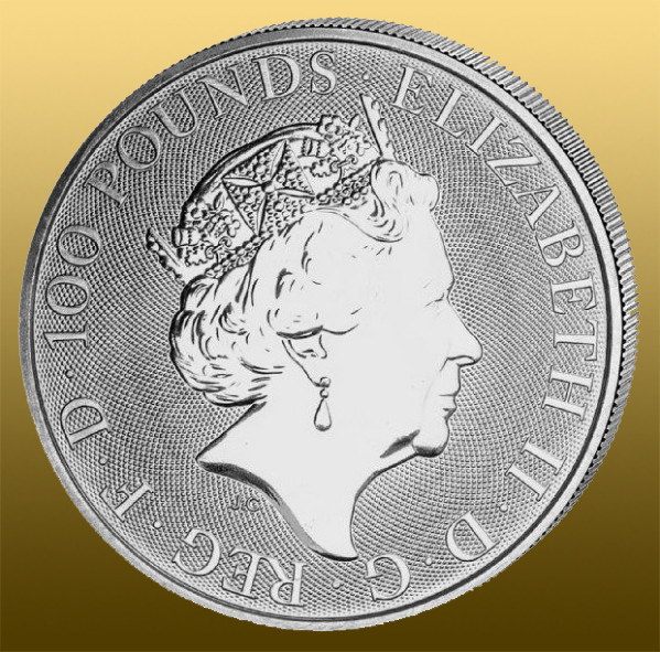 Platinová minca 1 Oz Queen's Beast - Unicorn 999,5/1000 Pt