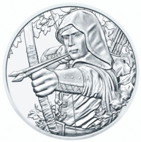 Silver 1 Oz Rakúska mincovňa Robin Hood - v darčekovom balení - červená kartička Munze Ostereich s certifikátom
