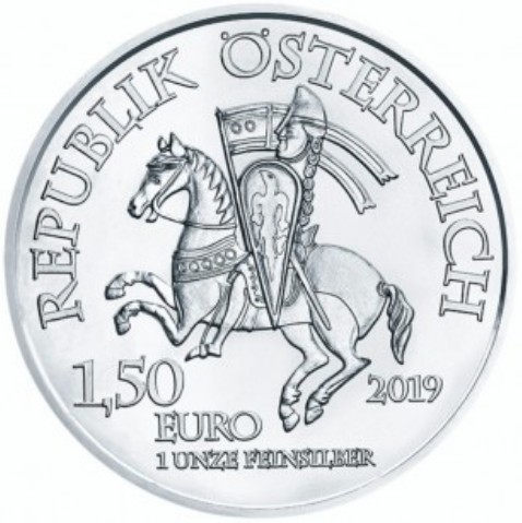 Silver 1 Oz Rakúska mincovňa Robin Hood - v darčekovom balení - červená kartička Munze Ostereich s certifikátom