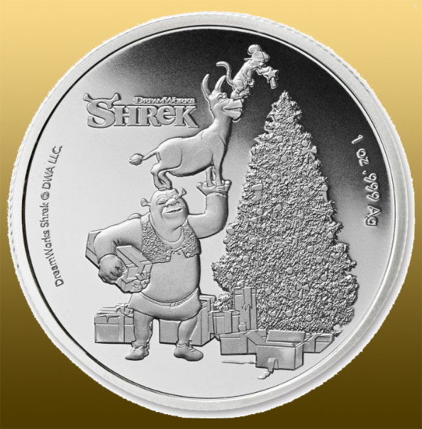 Silver Shrek 1 Oz ročník 2021 - Christmas 999/1000 Ag