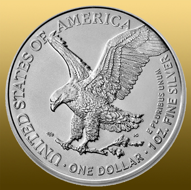 Silver American Eagle 1 Oz - TYP 2 - ročník 2021 - cena už od 1 kusu - predávané V OCHRANNEJ BUBLINKE