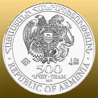 Silver 1 Oz Arménsko - Noemova Archa 999/1000 Ag - cena pre 20 a viac kusov - ročník 2022, úplne nové