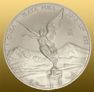 Silver Mexico Libertad 5 Oz 999/1000 Ag - aktuálna verzia je v originál kartónovej krabičke Banco de Mexico