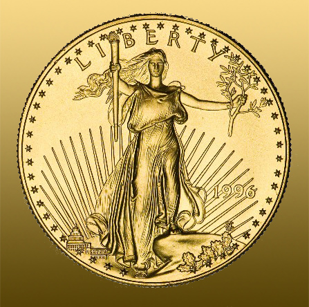 American Eagle - VERZIA 1 - ročník 2021 1 Oz (1 Oz čistého Au) 33,93 g 916,6/1000 = 31,104 g = 1 Oz čistého Au