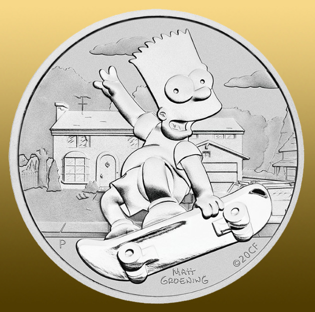 Silver 1 Oz Bart Simpson 999,9/1000 Ag