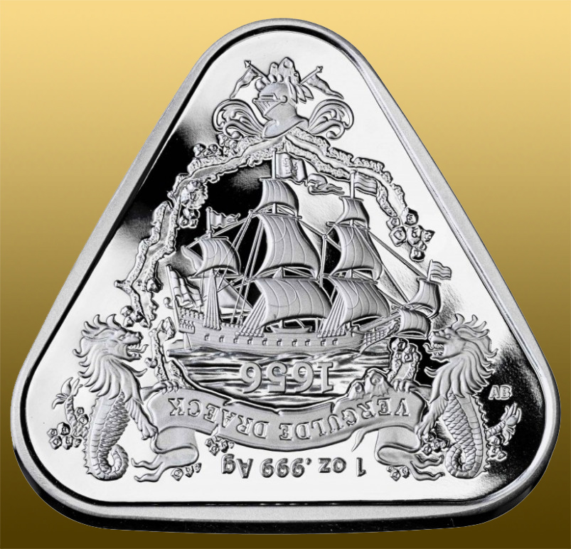 Silver TRIANGULAR Batavia 2019 - 999/1000 Ag - každá minca je vo svojej trojuholníkovej bublinke