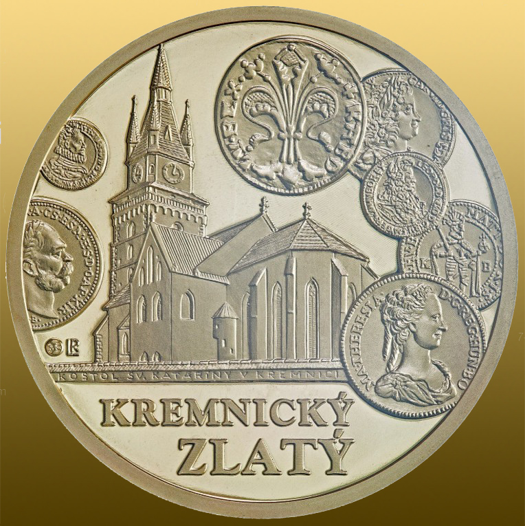10 Dukát - KREMNICA - 250 Dollars 34,9 g - 986/1000 Au = 34,41 g čistého Au - minca je v DARČEKOVOM BALENÍ - priehľadný, plastový, na magnet rozoberateľný obal + papierový prebal s popísanými parametrami